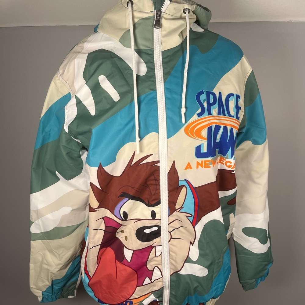 Space Jam Tune‎ Squad Wind Jacket Mens Medium Members Only Looney Tunes Lebron